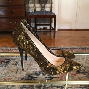 J. Crew Collection Sequined Heels- Size 8